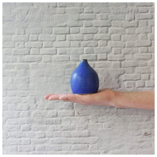 Blue Vase glazed with Blue glaze